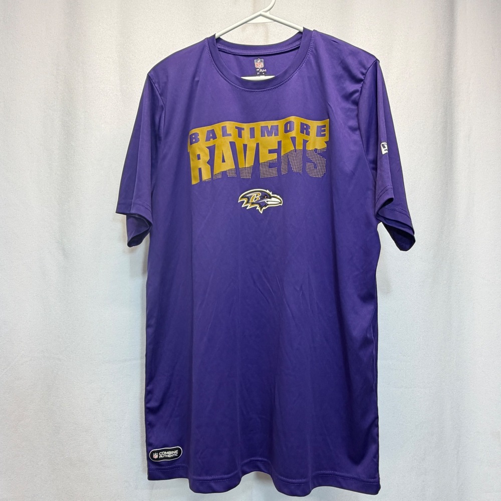 Baltimore Ravens Shirt Mens Large‎ Purple NFL Performance Tee New Era